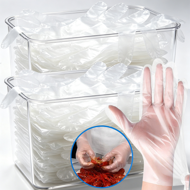 Latex Disposable Glove - Luvas Descartáveis Transparentes, Luvas de Plástico