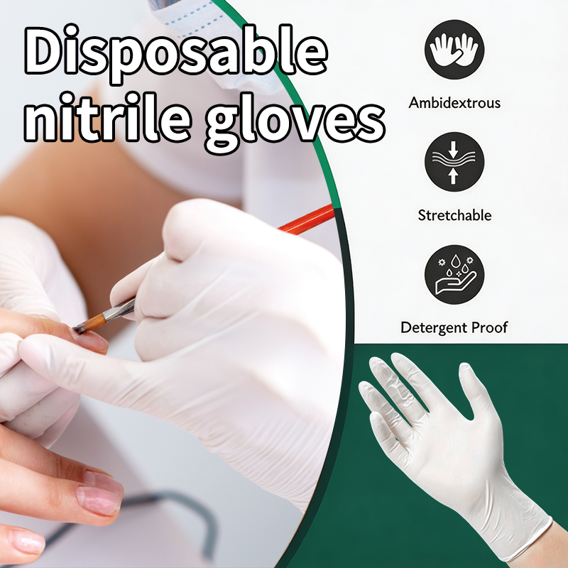 Latex Disposable Glove - 10/50/100/200/400 Unidades de Luvas Descartáveis de