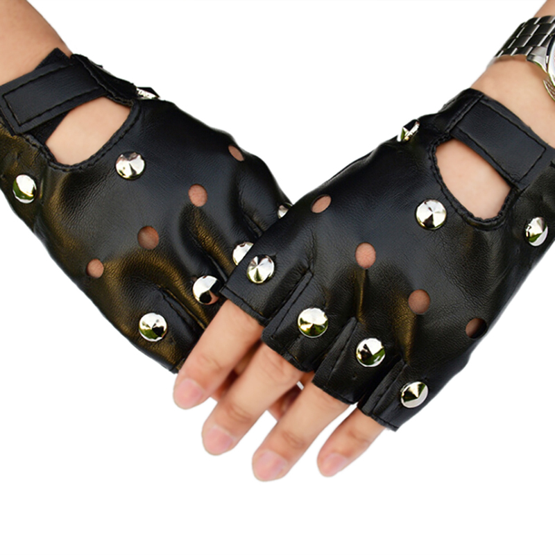 Leather Driving Glove - Luvas de couro de rebites de