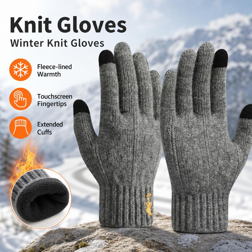 Wool Glove Lined - Luvas Térmicas de Lã Masculinas 2026,