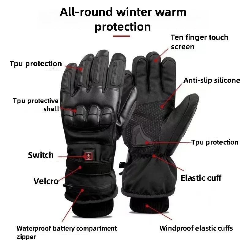 Luvas aquecidas aquecedor de m - Ski Glove Waterproof avaliação e preço